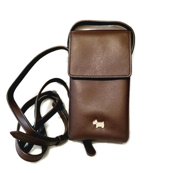 RADLEY LONDON Bags Radley London Womens Brown Leather Cell Phone Crossbody Bag Poshmark